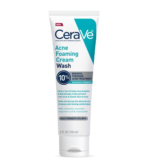 CeraVe Acne Foaming Wash 10% Benzoyl Peroxide – Face & Body