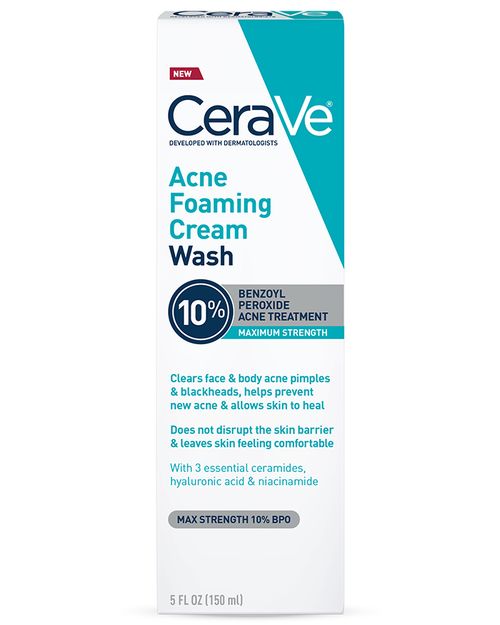 CeraVe Acne Foaming Wash 10% Benzoyl Peroxide – Face & Body