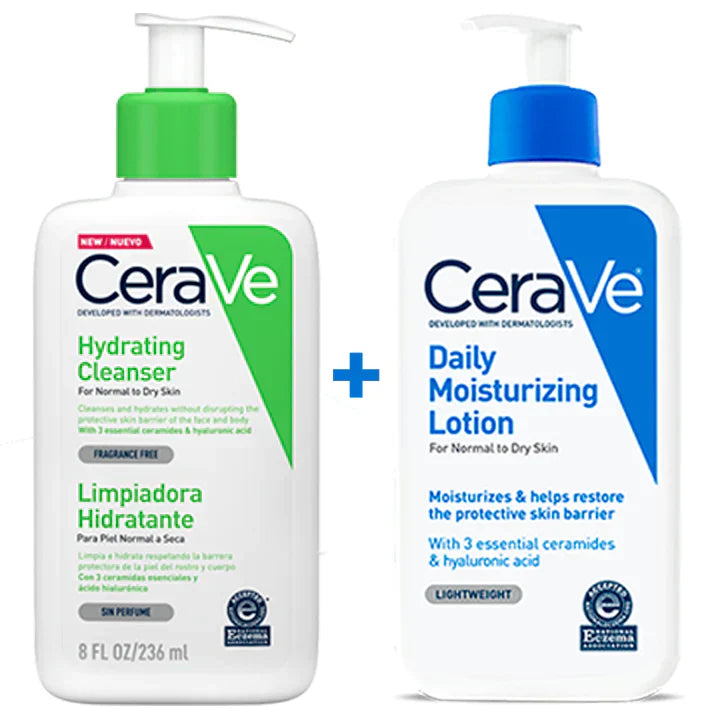 CeraVe Cleanser & Moisturizer Bundle – Hydrating Skincare