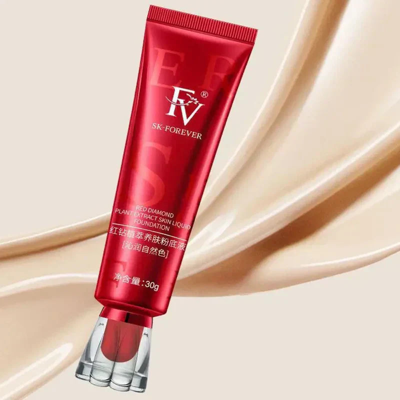 FV Liquid Foundation Full Coverage Waterproof Long Lasting Makeup Matte Finish Concealer Tube Foundation 30g