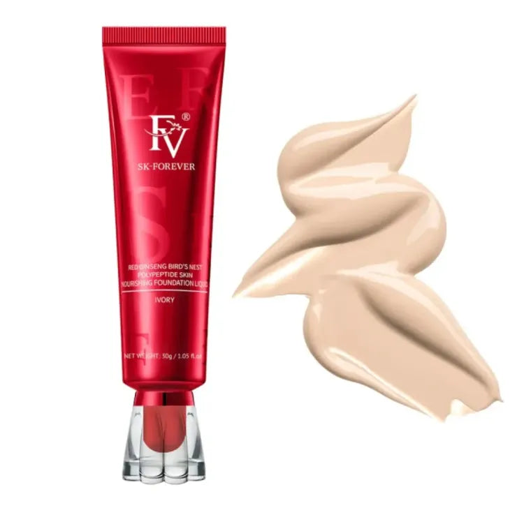 FV Liquid Foundation Full Coverage Waterproof Long Lasting Makeup Matte Finish Concealer Tube Foundation 30g
