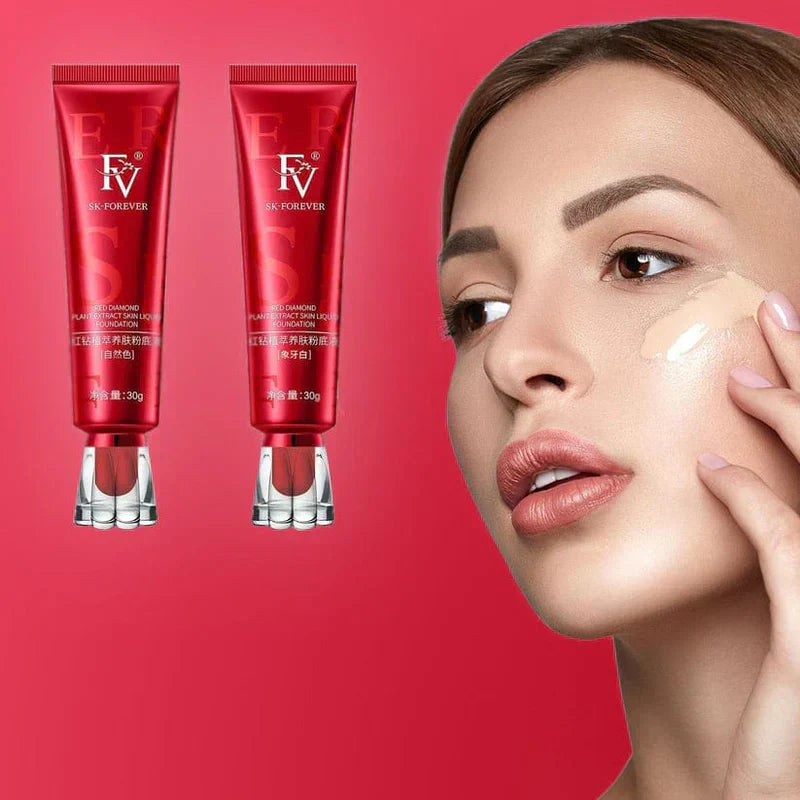 FV Liquid Foundation Full Coverage Waterproof Long Lasting Makeup Matte Finish Concealer Tube Foundation 30g