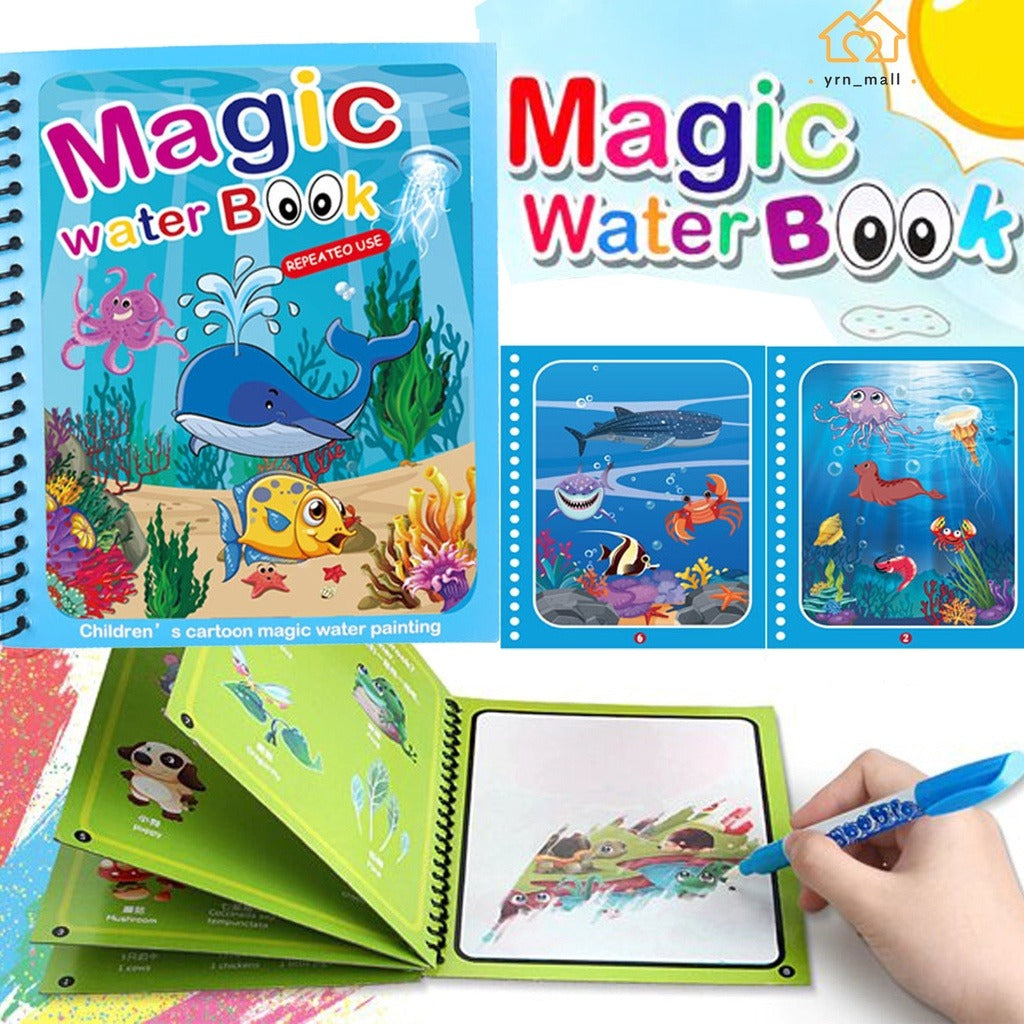 Reusable Magic WATER Book + Doodle pen